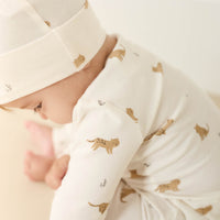 Organic Cotton Reese Zip Onepiece - Lenny Leopard Cloud Childrens Onepiece from Jamie Kay Australia