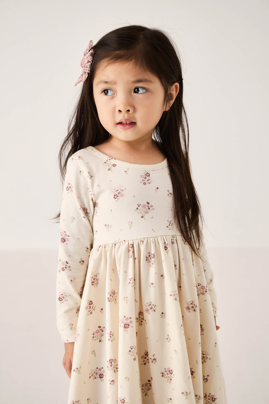 Organic Cotton Tallulah Dress - Lauren Floral Tofu Childrens Dress from Jamie Kay Australia