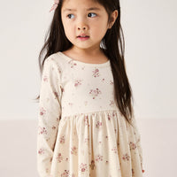 Organic Cotton Tallulah Dress - Lauren Floral Tofu Childrens Dress from Jamie Kay Australia