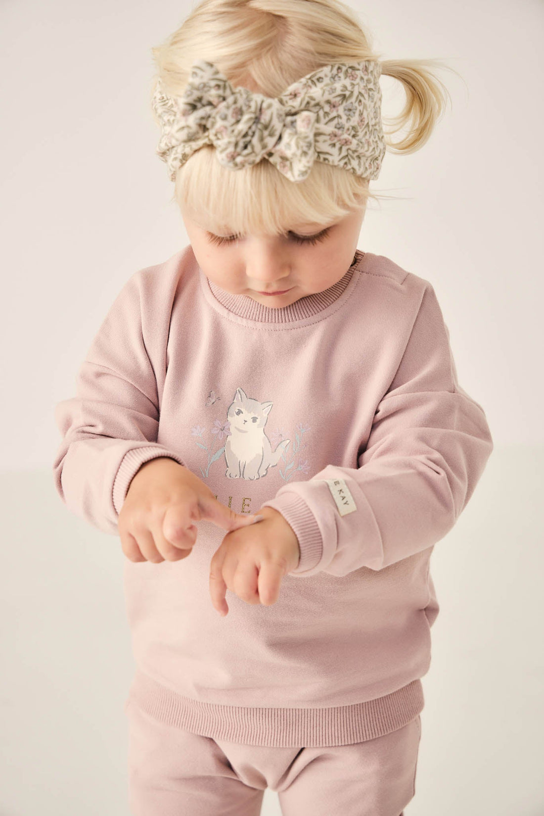 Organic Cotton Bobbie Sweatshirt - Kitty Shell Childrens Sweatshirt from Jamie Kay Australia