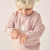 Organic Cotton Bobbie Sweatshirt - Kitty Shell Childrens Sweatshirt from Jamie Kay Australia