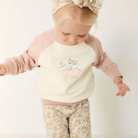 Organic Cotton Tao Sweatshirt - Moon's Garden Dusky Rose Childrens Sweatshirt from Jamie Kay Australia