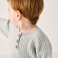 Xander Jumper - Ocean Spray Marle Childrens Jumper from Jamie Kay Australia