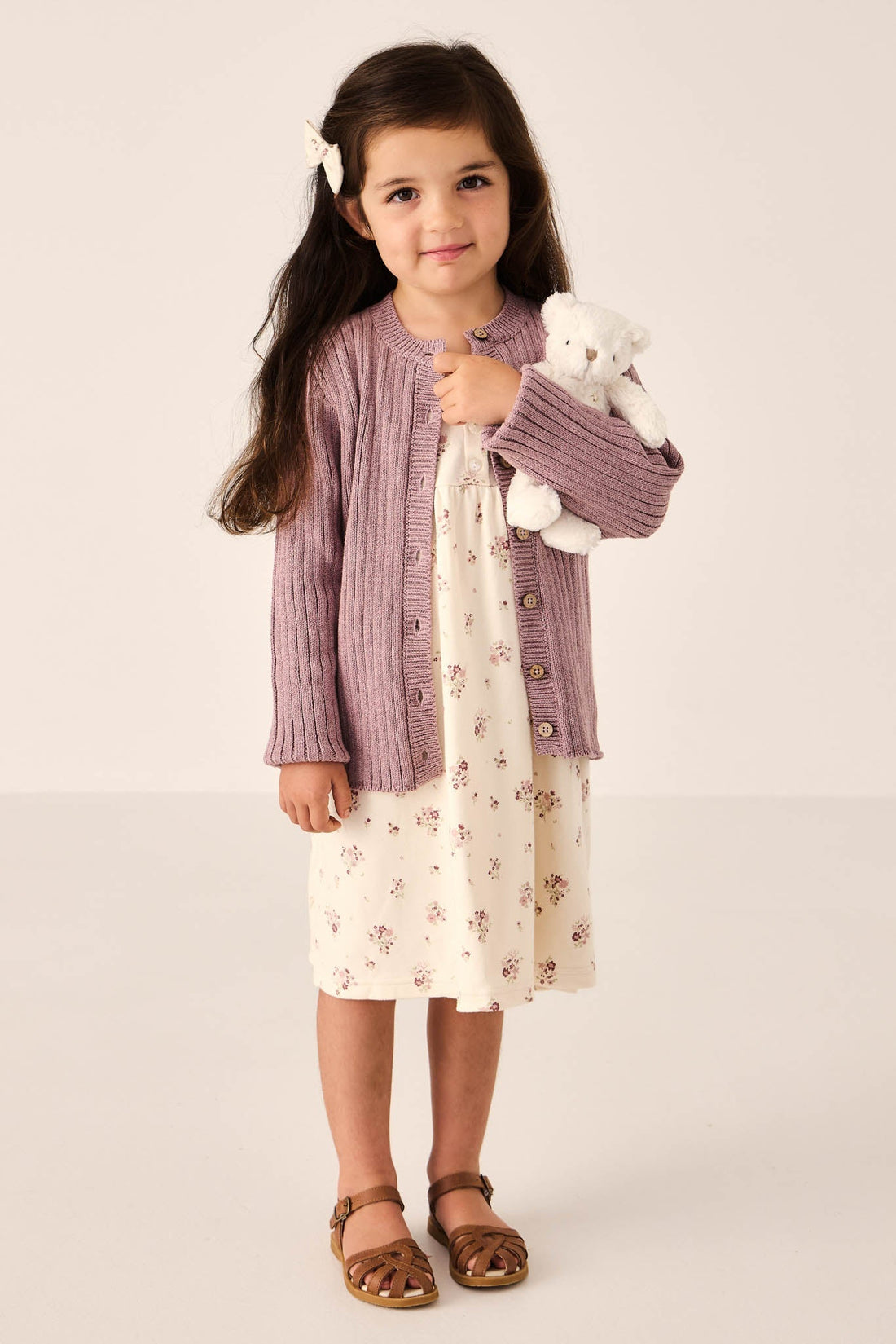 Clara Cardigan - Dreamy Pink Marle Childrens Cardigan from Jamie Kay Australia