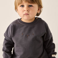 Organic Cotton Damien Sweatshirt - Arctic Childrens Sweatshirt from Jamie Kay Australia