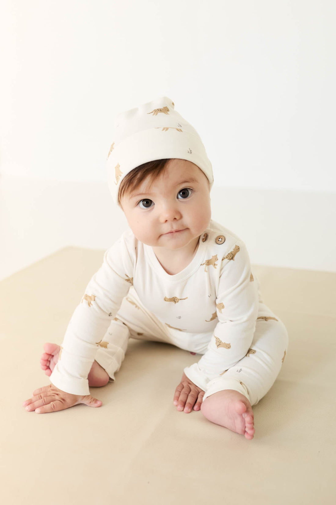 Organic Cotton Everyday Legging - Lenny Leopard Cloud Childrens Legging from Jamie Kay Australia