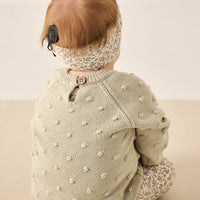 Dotty Knitted Jumper - Honeydew Childrens Jumper from Jamie Kay Australia