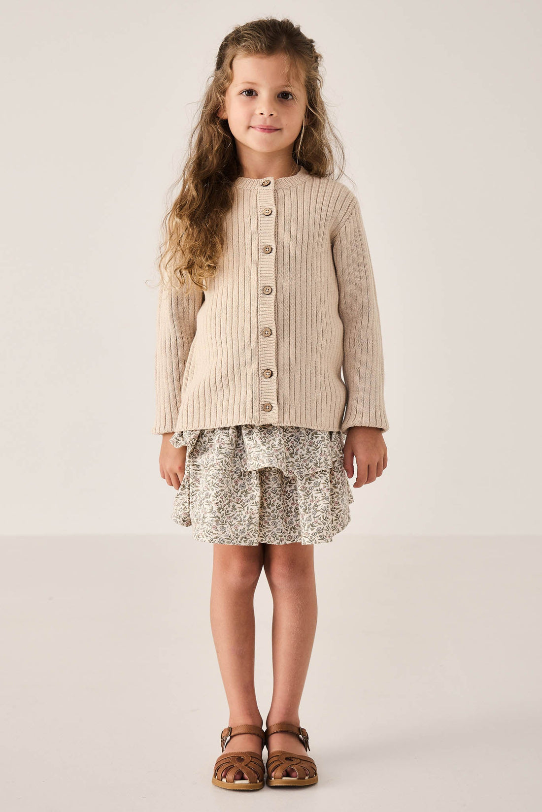 Organic Cotton Ruby Skirt - Ariella Eggnog Childrens Skirt from Jamie Kay Australia