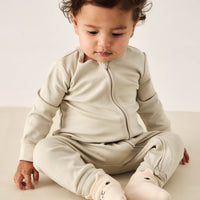 George Bear Ankle Sock - Egret Childrens Sock from Jamie Kay Australia