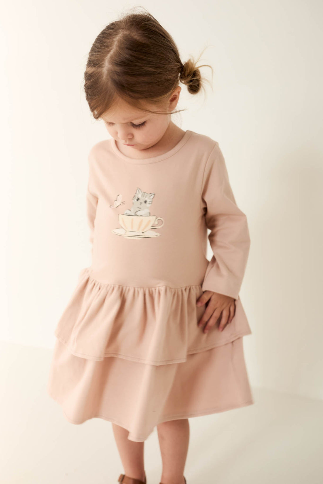 Organic Cotton Fayette Dress - Dusky Rose Childrens Dress from Jamie Kay Australia