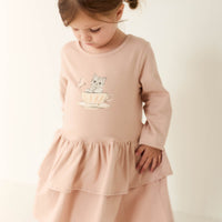 Organic Cotton Fayette Dress - Dusky Rose Childrens Dress from Jamie Kay Australia