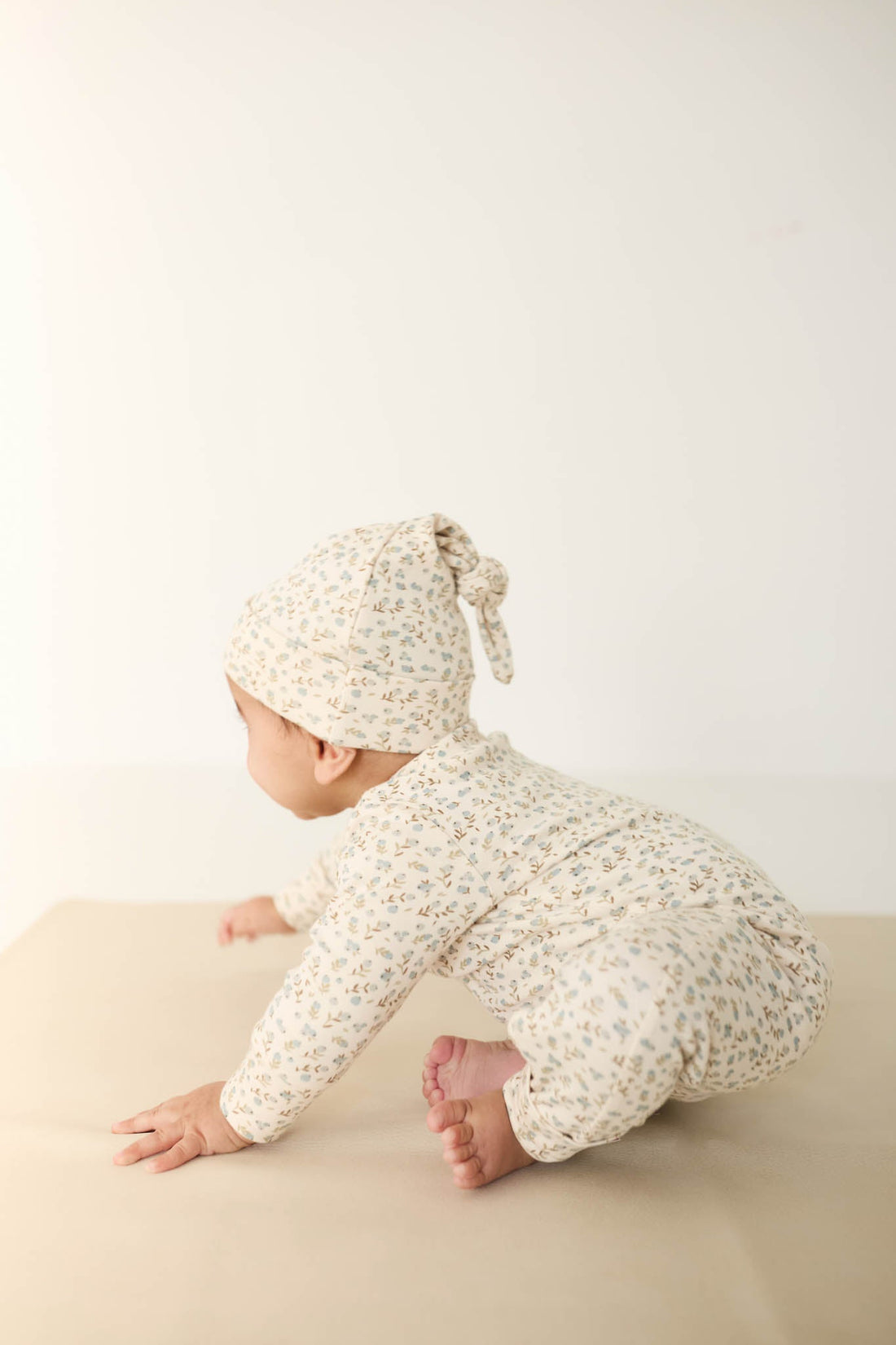 Organic Cotton Reese Zip Onepiece - Blueberry Ditsy Childrens Onepiece from Jamie Kay Australia