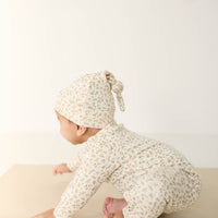 Organic Cotton Reese Zip Onepiece - Blueberry Ditsy Childrens Onepiece from Jamie Kay Australia