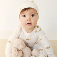 Organic Cotton Knot Beanie - Lenny Leopard Cloud Childrens Hat from Jamie Kay Australia