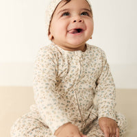 Organic Cotton Reese Zip Onepiece - Blueberry Ditsy Childrens Onepiece from Jamie Kay Australia