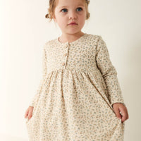 Organic Cotton Bridget Dress - Blueberry Ditsy Childrens Dress from Jamie Kay Australia