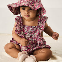 Organic Cotton Noelle Hat - Garden Print Childrens Hat from Jamie Kay Australia