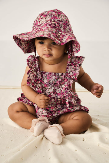 Organic Cotton Noelle Hat - Garden Print Childrens Hat from Jamie Kay Australia