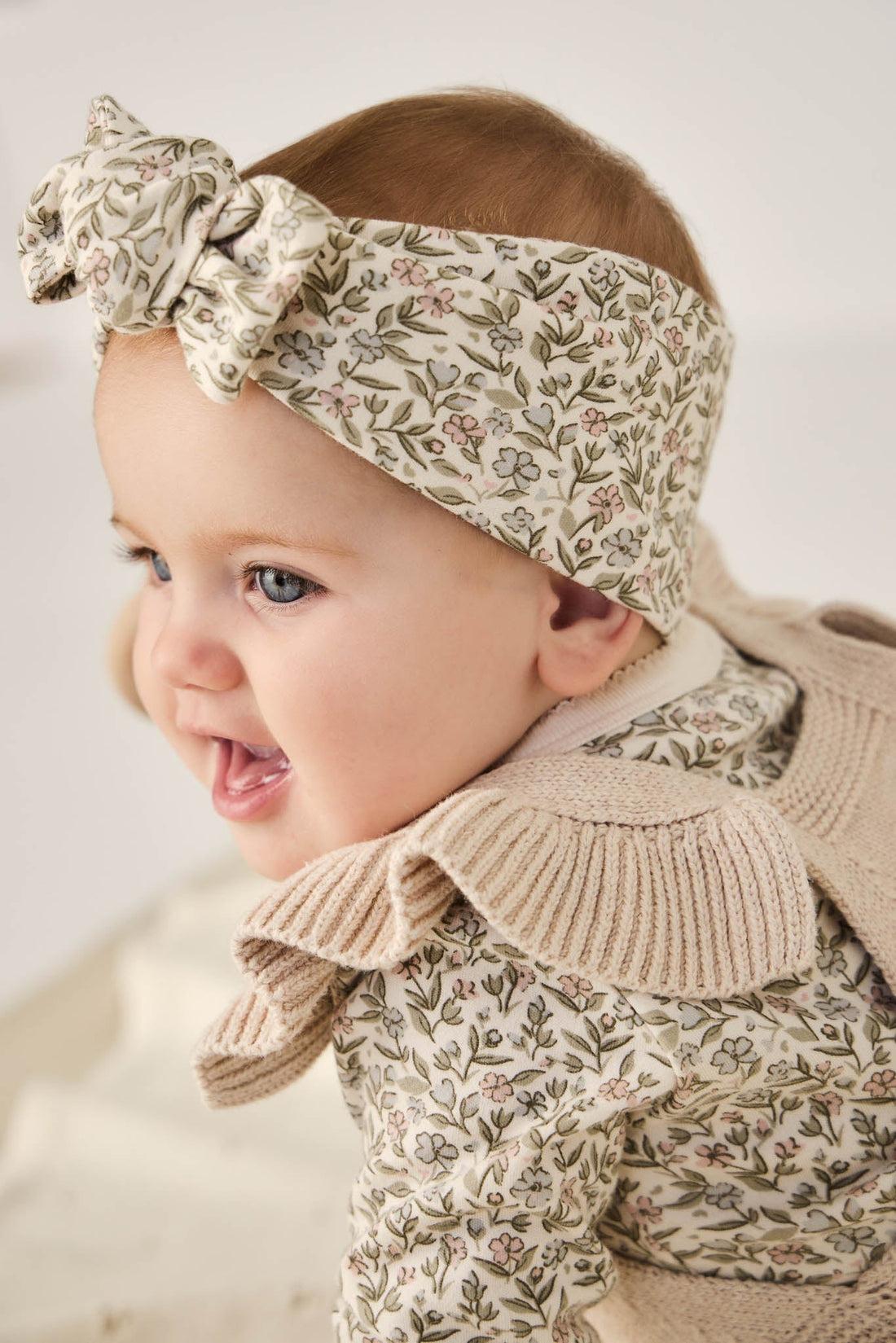 Organic Cotton Headband - Ariella Eggnog Childrens Headband from Jamie Kay Australia