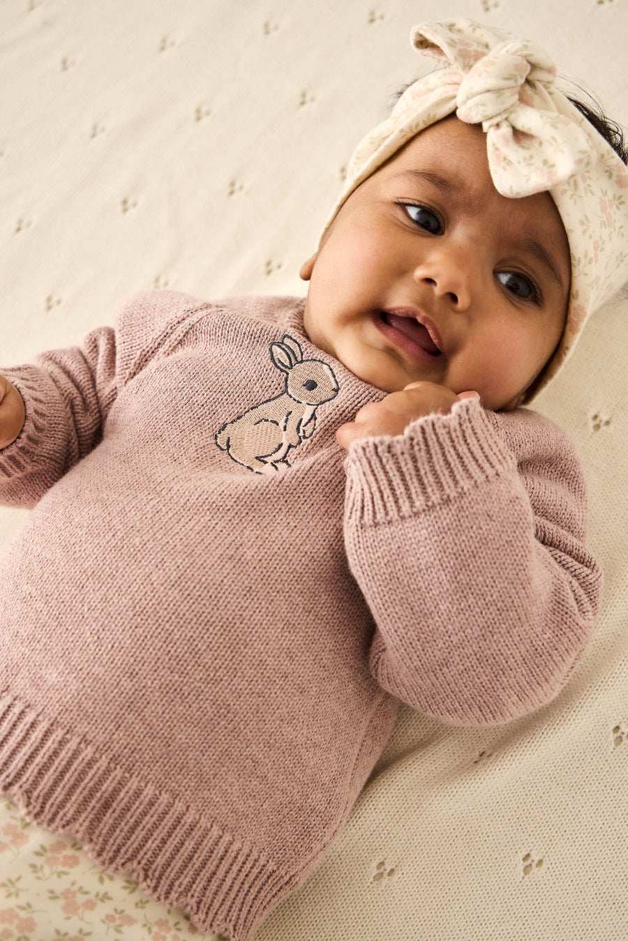 Audrey Knitted Jumper - Shell Marle Childrens Knitwear from Jamie Kay Australia