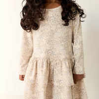 Organic Cotton Fayette Dress - April Floral Mauve Childrens Dress from Jamie Kay Australia