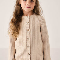 Clara Cardigan - Oatmeal Marle Childrens Cardigan from Jamie Kay Australia