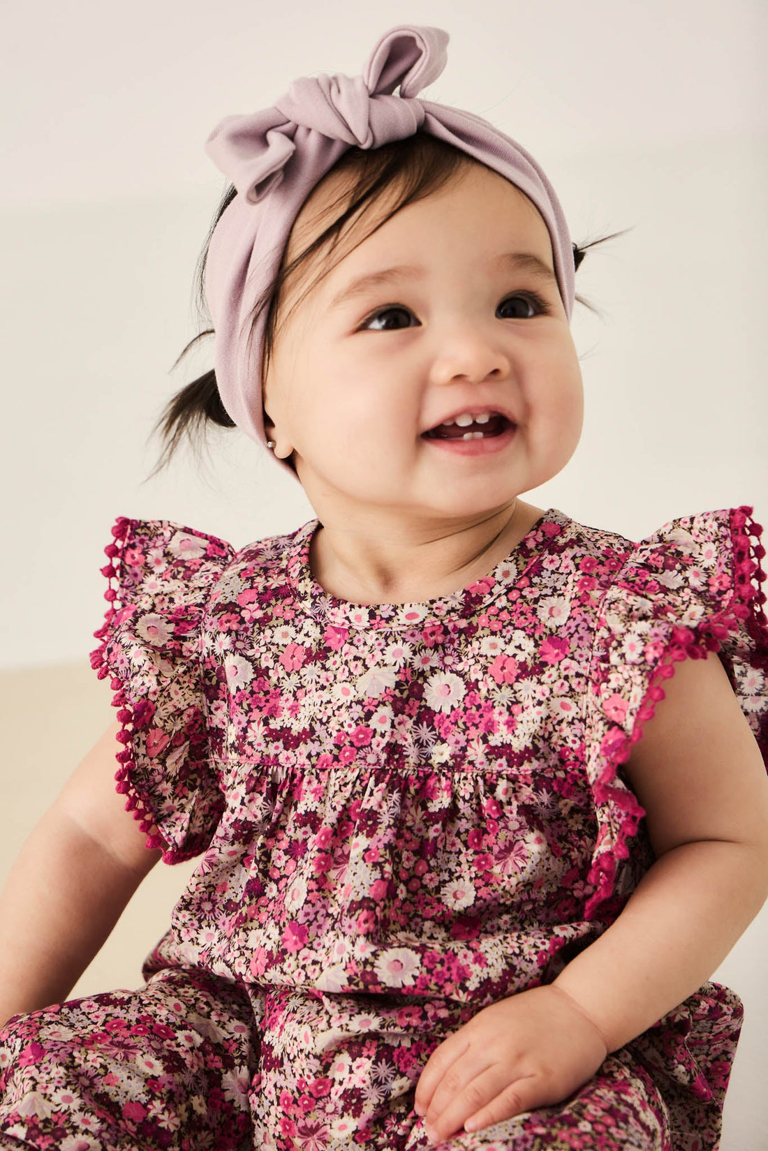 Organic Cotton Martha Playsuit - Garden Print Childrens Playsuit from Jamie Kay Australia