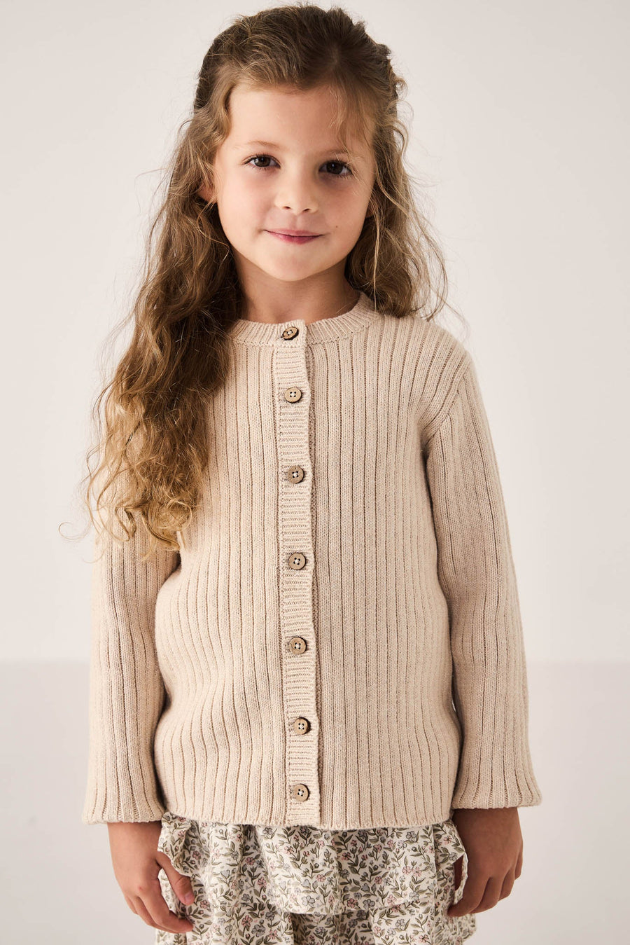 Clara Cardigan - Oatmeal Marle Childrens Cardigan from Jamie Kay Australia