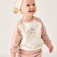 Organic Cotton Ivy Shortie - Dusky Rose Childrens Short from Jamie Kay Australia