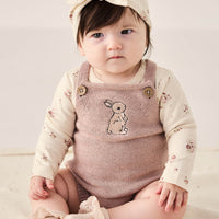 Organic Cotton Long Sleeve Bodysuit - Lauren Floral Tofu Childrens Bodysuit from Jamie Kay Australia