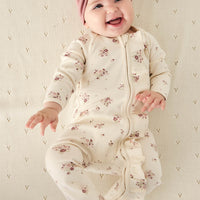 Organic Cotton Melanie Onepiece - Lauren Floral Tofu Childrens Onepiece from Jamie Kay Australia