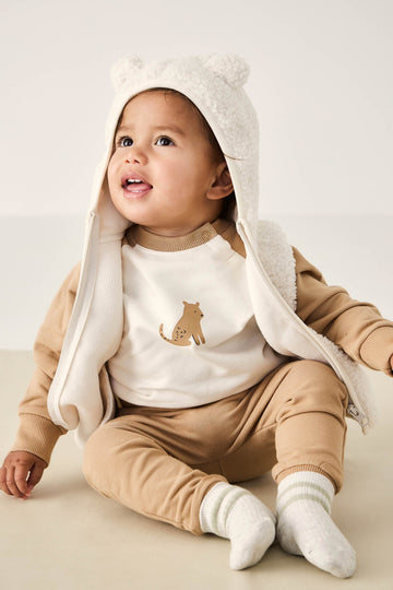 Organic Cotton Tao Sweatshirt - Bronzed Leopard Childrens Sweatshirt from Jamie Kay Australia