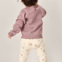 Organic Cotton Everyday Legging - Lauren Floral Tofu Childrens Legging from Jamie Kay Australia