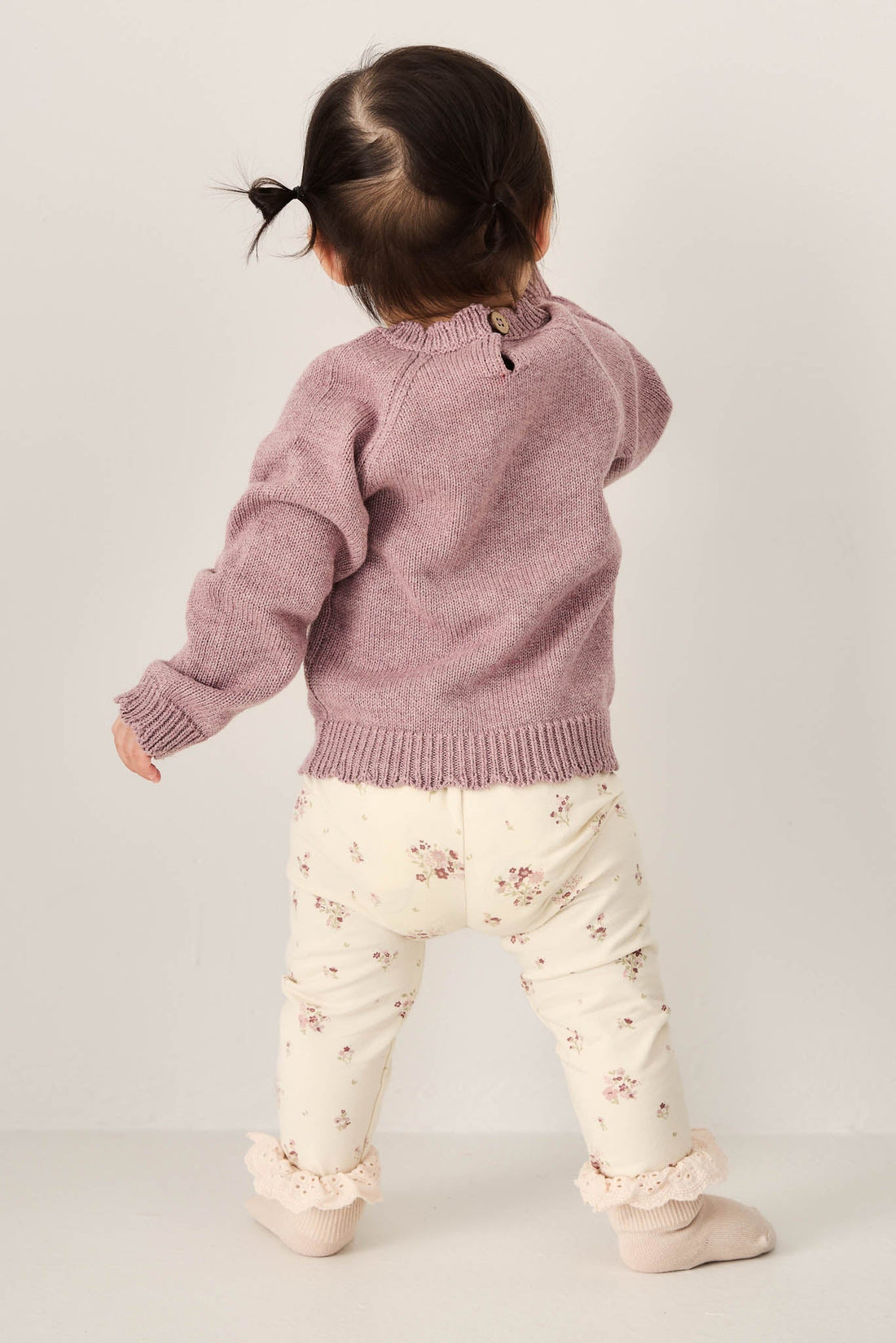 Organic Cotton Everyday Legging - Lauren Floral Tofu Childrens Legging from Jamie Kay Australia