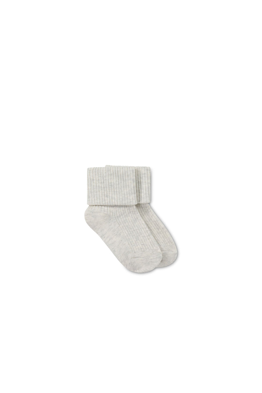 Classic Rib Sock - Light Oatmeal Marle Childrens Sock from Jamie Kay Australia