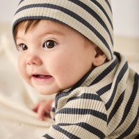 Organic Cotton Modal Marley Beanie - Cassava/Arctic Childrens Hat from Jamie Kay Australia