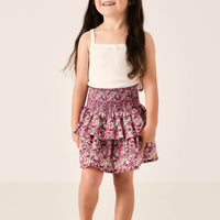 Organic Cotton Samantha Skirt - Garden Print Childrens Skirt from Jamie Kay Australia