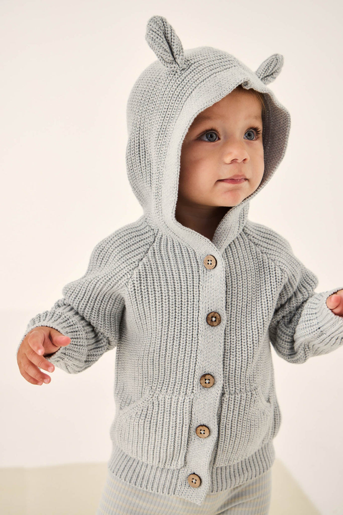 OG Bear Knit - Ocean Spray Fleck Childrens Cardigan from Jamie Kay Australia