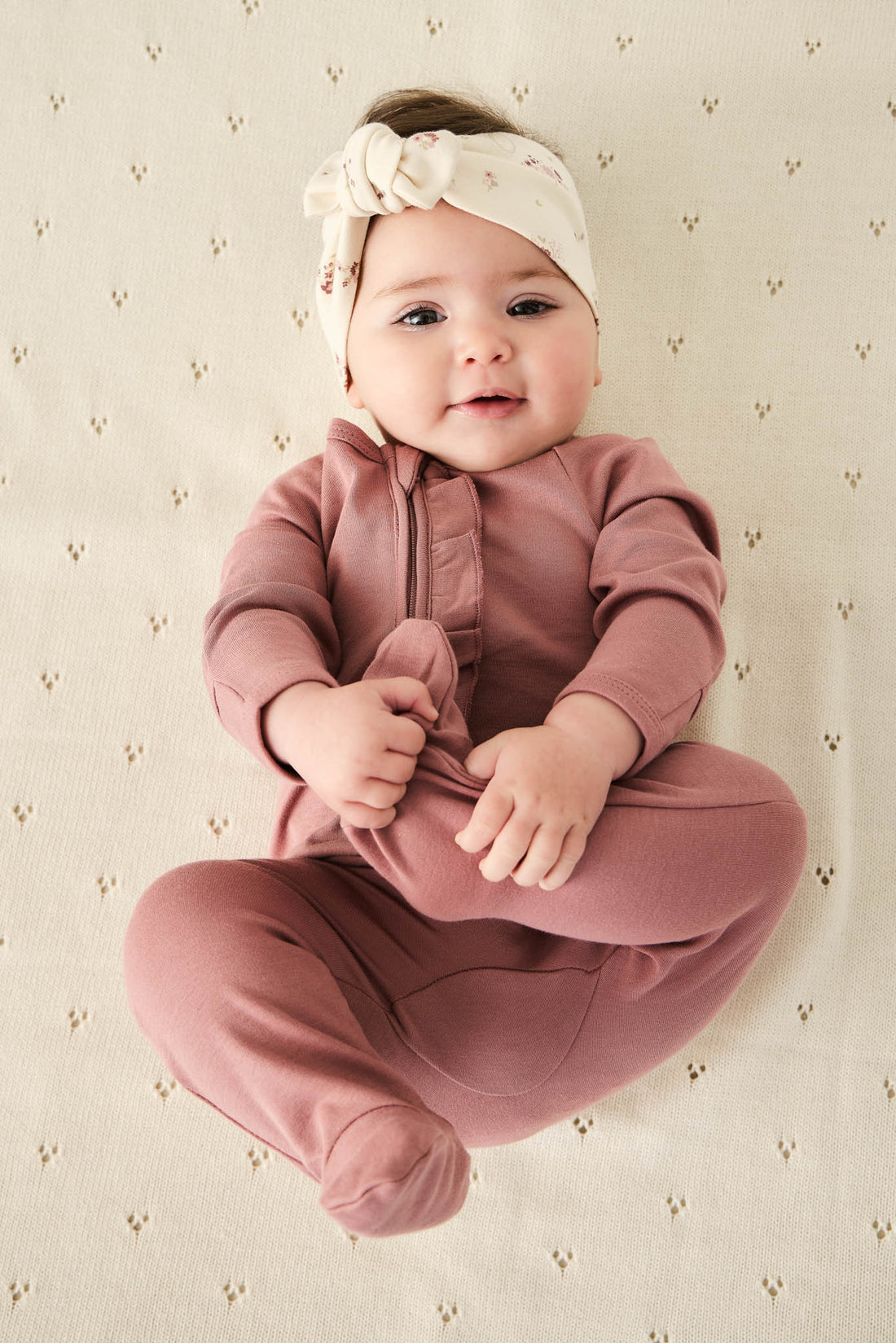 Pima Cotton Melanie Onepiece - Vintage Rose Childrens Onepiece from Jamie Kay Australia