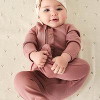 Pima Cotton Melanie Onepiece - Vintage Rose Childrens Onepiece from Jamie Kay Australia