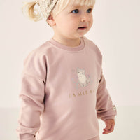 Organic Cotton Bobbie Sweatshirt - Kitty Shell Childrens Sweatshirt from Jamie Kay Australia