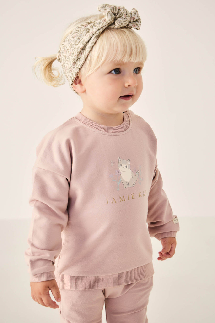 Organic Cotton Bobbie Sweatshirt - Kitty Shell Childrens Sweatshirt from Jamie Kay Australia