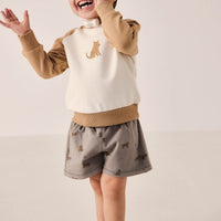 Organic Cotton Tao Sweatshirt - Bronzed Leopard Childrens Sweatshirt from Jamie Kay Australia