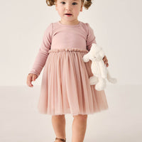 Anna Tulle Dress - Powder Pink Childrens Dress from Jamie Kay Australia