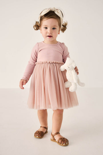 Anna Tulle Dress - Powder Pink Childrens Dress from Jamie Kay Australia