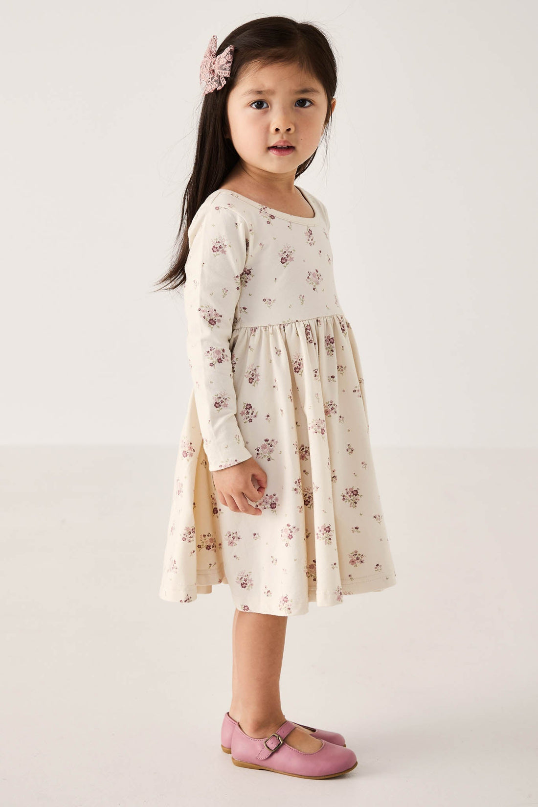 Organic Cotton Tallulah Dress - Lauren Floral Tofu Childrens Dress from Jamie Kay Australia