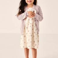 Mila Cardigan - Hushed Violet Childrens Cardigan from Jamie Kay Australia