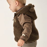 Organic Cotton Damien Sweatshirt - Bear Childrens Sweatshirt from Jamie Kay Australia