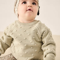 Dotty Knitted Jumper - Honeydew Childrens Jumper from Jamie Kay Australia