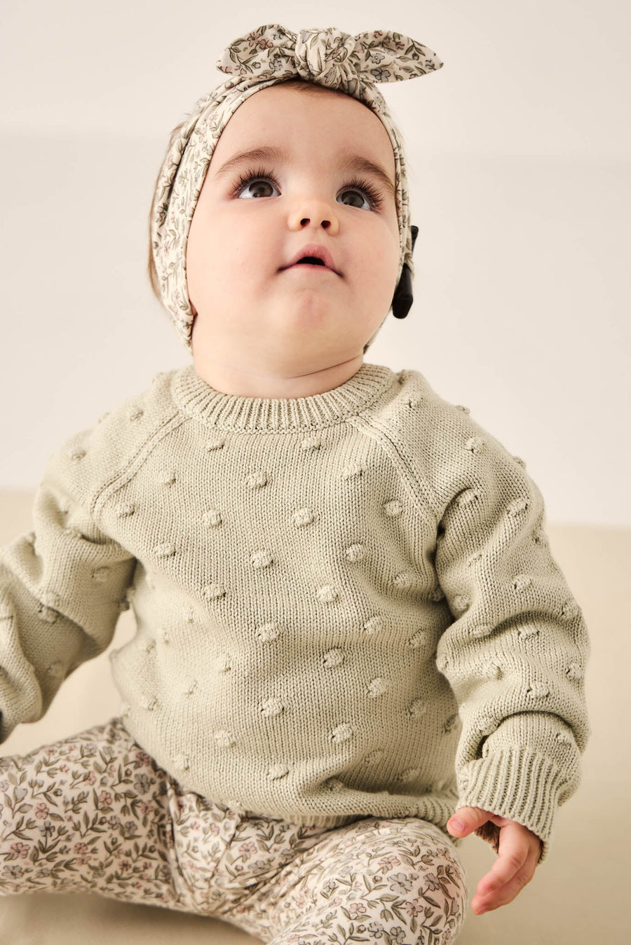 Dotty Knitted Jumper - Honeydew Childrens Jumper from Jamie Kay Australia